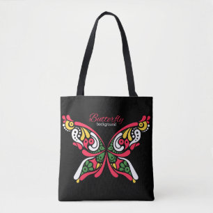 Tote Bag Arrière - plan avec un beau papillon.