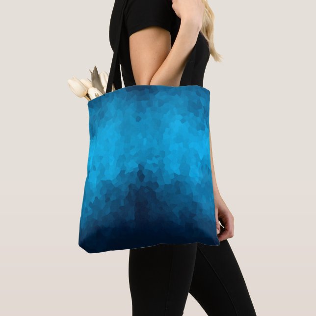 Tote Bag Arrière - plan bleu cristallisé Abstrait (De près)