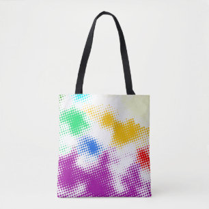 Tote Bag Arrière - plan coloré tramé aléatoire