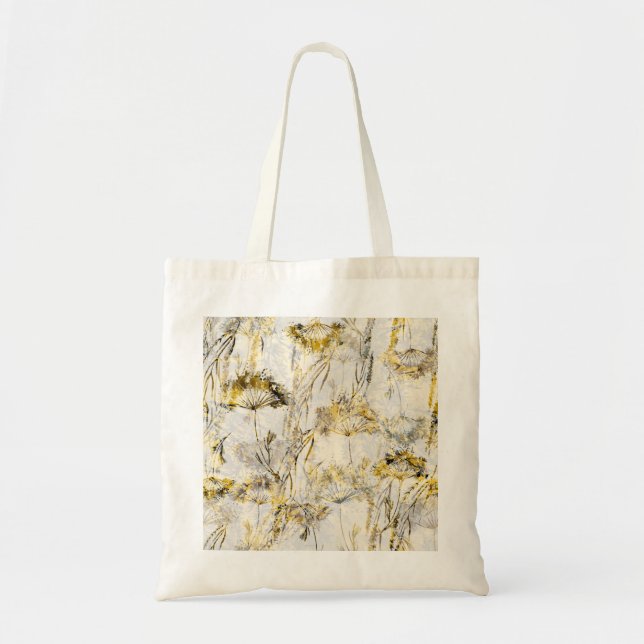 Tote Bag arrière - plan d'aquarelle Abstraite : dandelion,  (Devant)