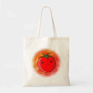 Tote Bag Arrière - plan d'aquarelle de tomate de carton mou