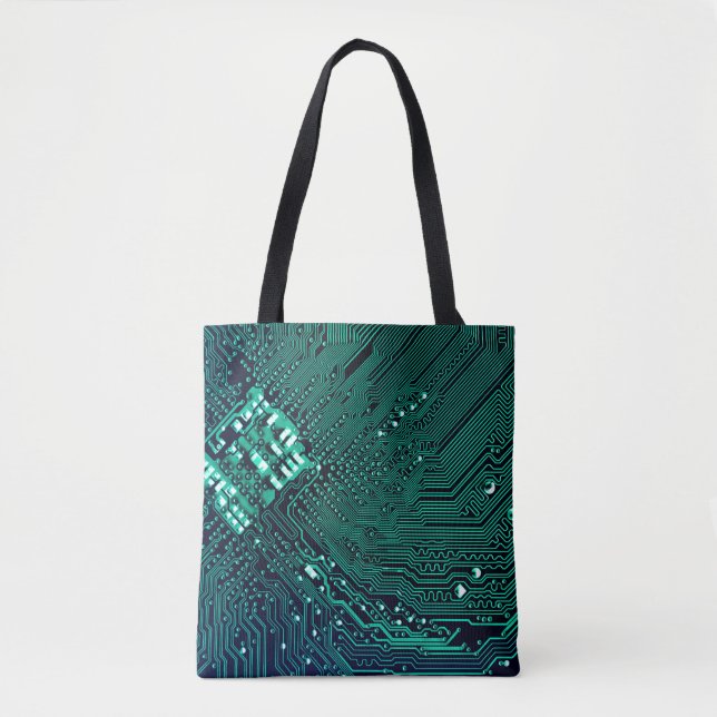 Tote Bag Arrière - plan de carte de circuits électroniques, (Devant)
