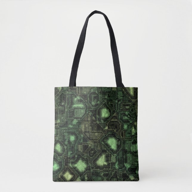 Tote Bag Arrière - plan de circuit d'ordinateur (Devant)