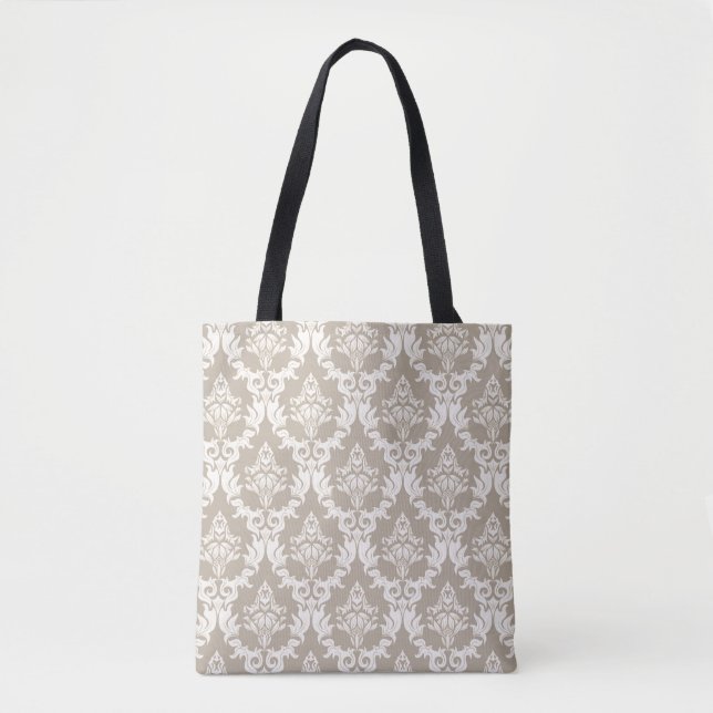 Tote Bag Arrière - plan de damassé (Devant)