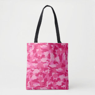 Tote Bag Arrière - plan de motif de rose de camouflage
