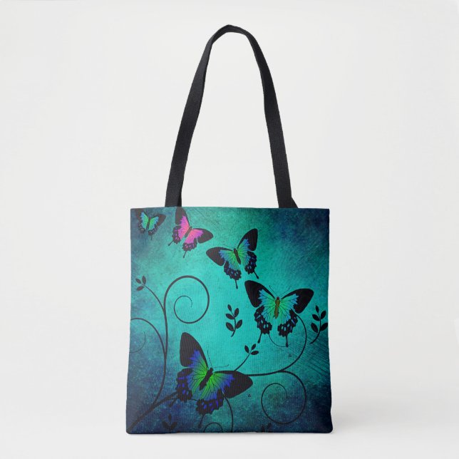 Tote Bag Arrière - plan de papillons de texture (Devant)
