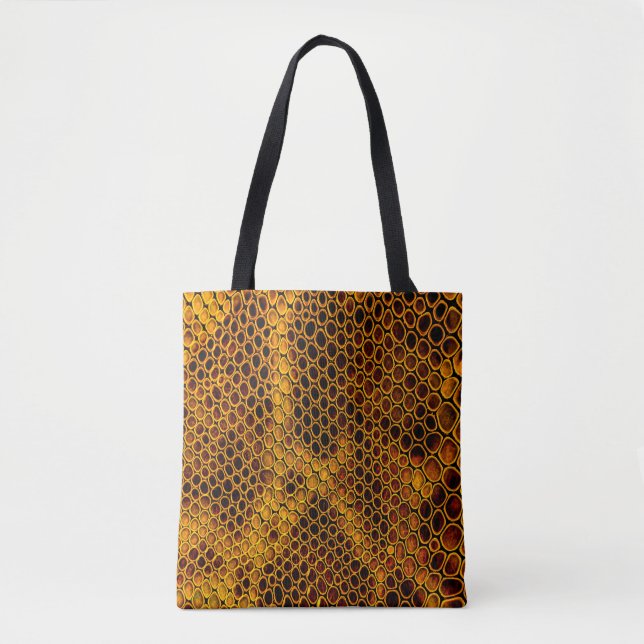 Tote Bag Arrière - plan de peau de serpent (Devant)