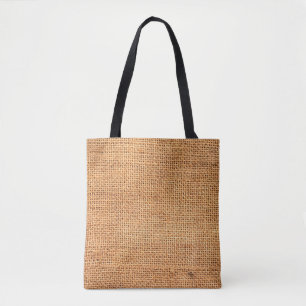 Tote Bag arrière - plan de tissu de burlap Brown ou tissu d