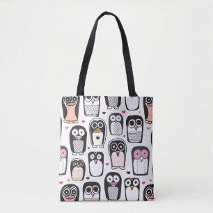 Tote Bag arrière - plan d'illustration d'oiseau de pingoui