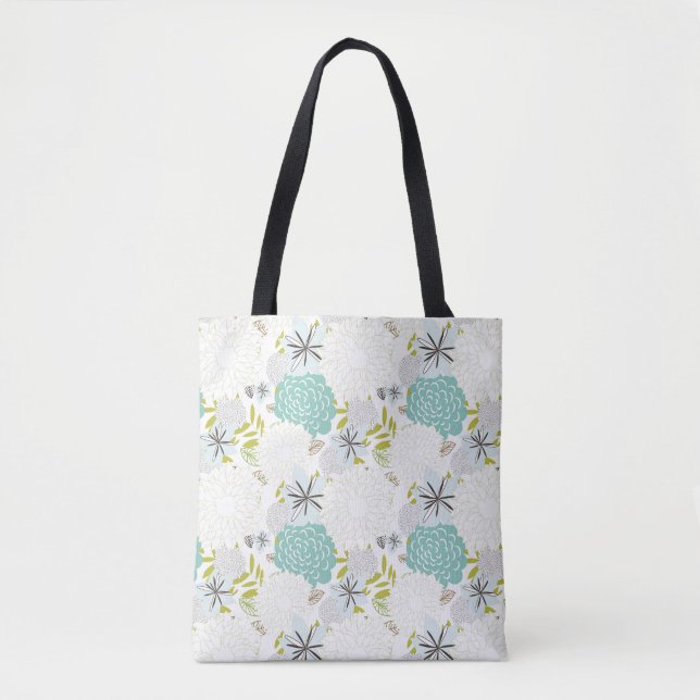 Tote Bag Arrière - plan floral (Devant)