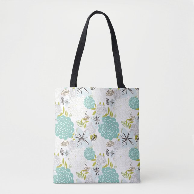 Tote Bag Arrière - plan floral 5 (Devant)