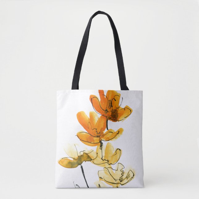 Tote Bag Arrière - plan floral abstrait (Devant)