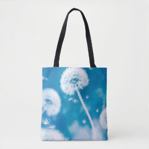 Tote Bag Arrière - plan floral naturel d'été. Poudlées blan