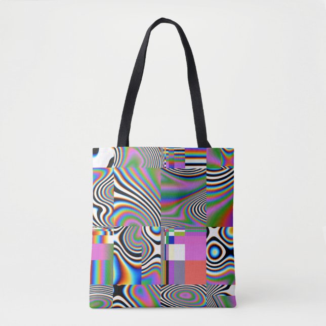 Tote Bag Arrière - plan géométrique Abstrait numérique dyna (Devant)