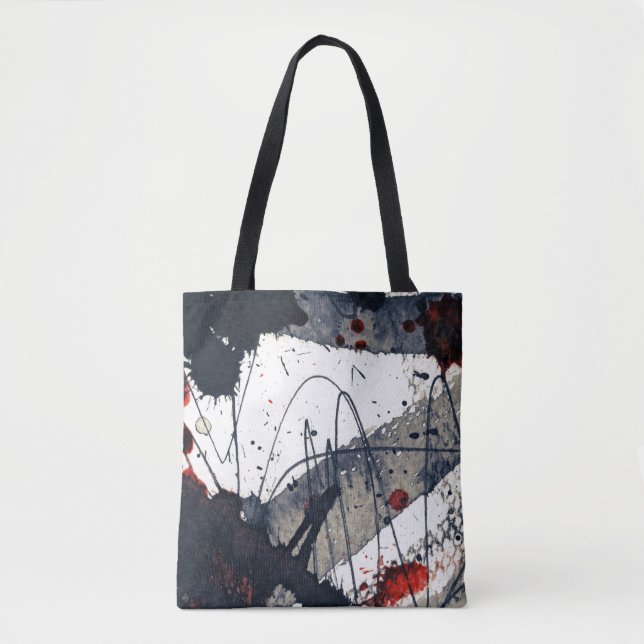 Tote Bag Arrière - plan grunge abstrait, texture d'encre (Devant)