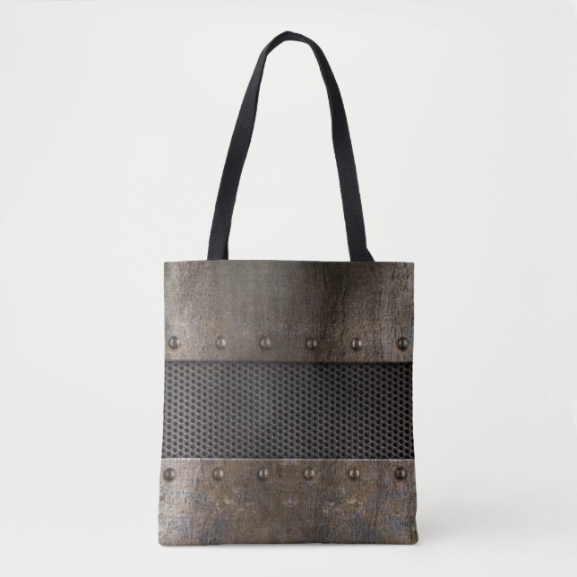 Tote Bag Arrière - plan grunge en métal (Devant)