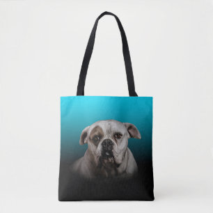 Tote Bag Arrière - plan mignon de gradient de noir bleu du