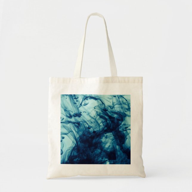Tote Bag arrière - plan motif de fumée Abstrait bleu (Devant)