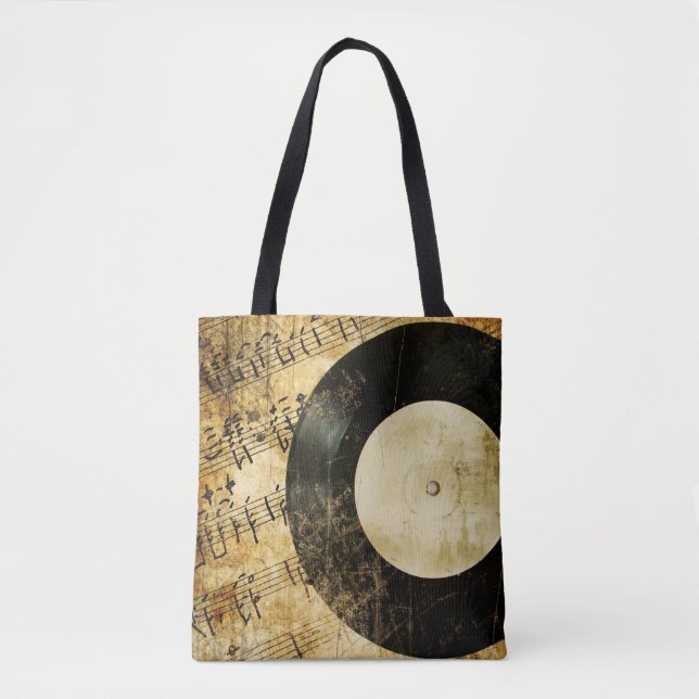 Tote Bag arrière - plan musical vintage (Devant)