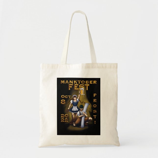 Tote Bag Arrière - plan noir de Manktoberfest (Devant)