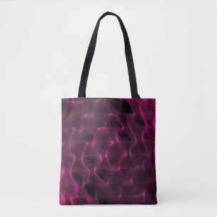 Tote Bag Arrière - plan noir des vagues Abstraites colorées