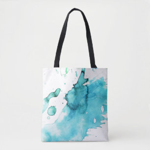 Tote Bag Arrière - plan peint à la main d'aquarelle