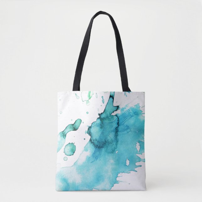 Tote Bag Arrière - plan peint à la main d'aquarelle (Devant)