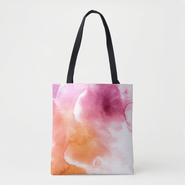 Tote Bag Arrière - plan peint à la main d'aquarelle (Devant)