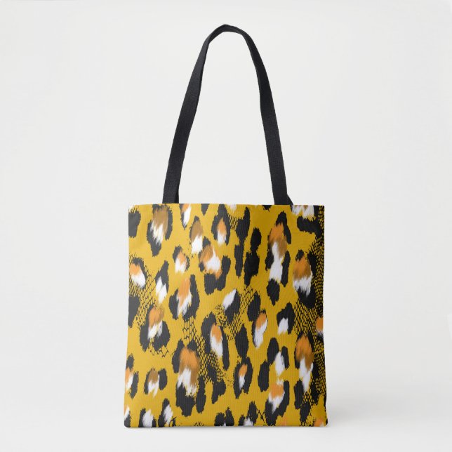 Tote Bag Arrière - plan Poster de animal Leopard Texture (Devant)