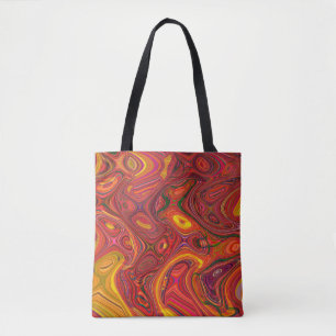 Tote Bag Arrière - plan psychédélique coloré en interweavi