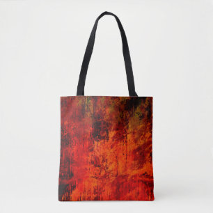Tote Bag Arrière - plan rouge vif sale vieux noir pelé. Hal