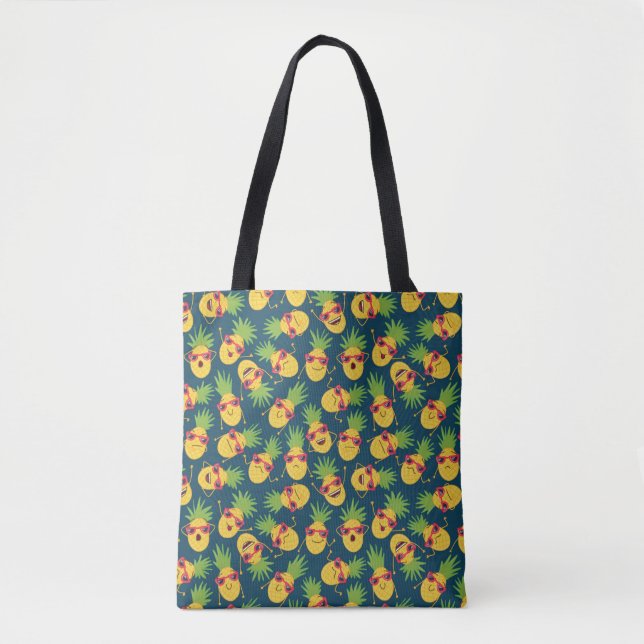 Tote Bag Arrière - plan sans couture à doodé à la main avec (Devant)