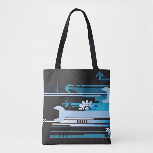 Tote Bag Arrière - plan tramé technique 3 (Devant)