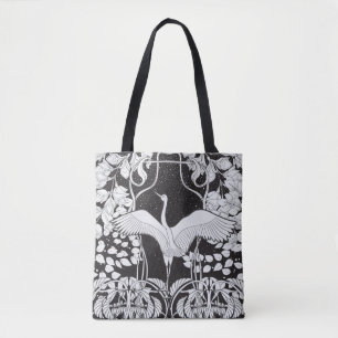 Tote Bag arrière - plan vintage avec fleurs décoratives et