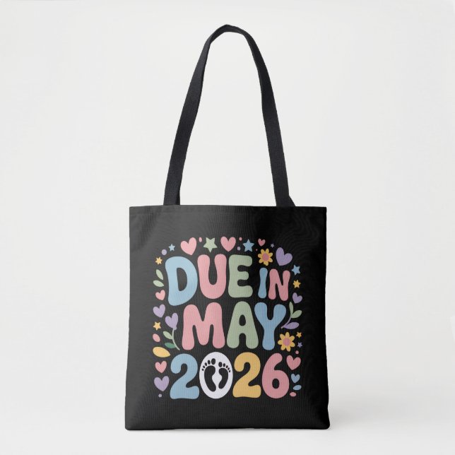 Tote Bag Arrivée mai 2026 Bébé à naître Maman Grossesse  (Devant)