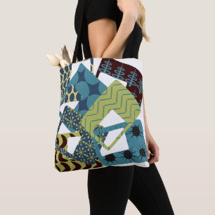 Tote Bag Arrondi Rectangles modernes du milieu du siècle