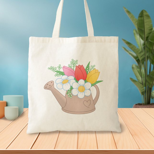 Tote Bag Arrosage avec fleurs (Créateur téléchargé)
