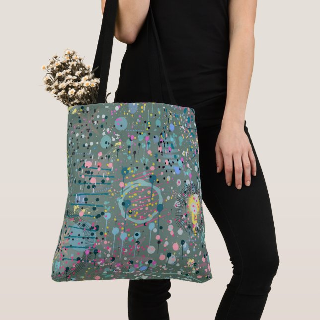 Tote Bag Art abstrait : à travers la prairie  (De près)