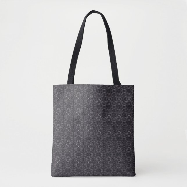 Tote Bag Art Abstrait Aquarelle Noir Mort (Devant)