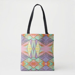 Tote Bag Art abstrait bohème moderne en marbre