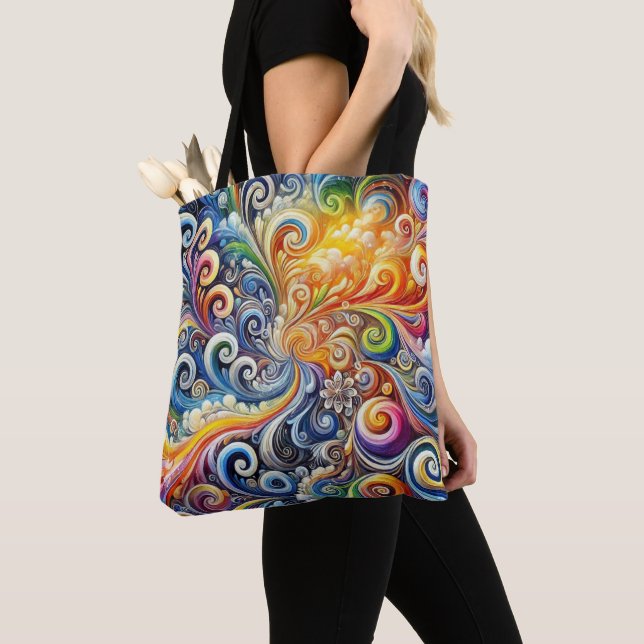 Tote Bag Art Abstrait contemporain (De près)