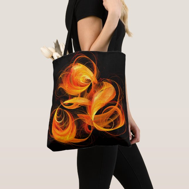 Tote Bag Art Abstrait Fireball (De près)
