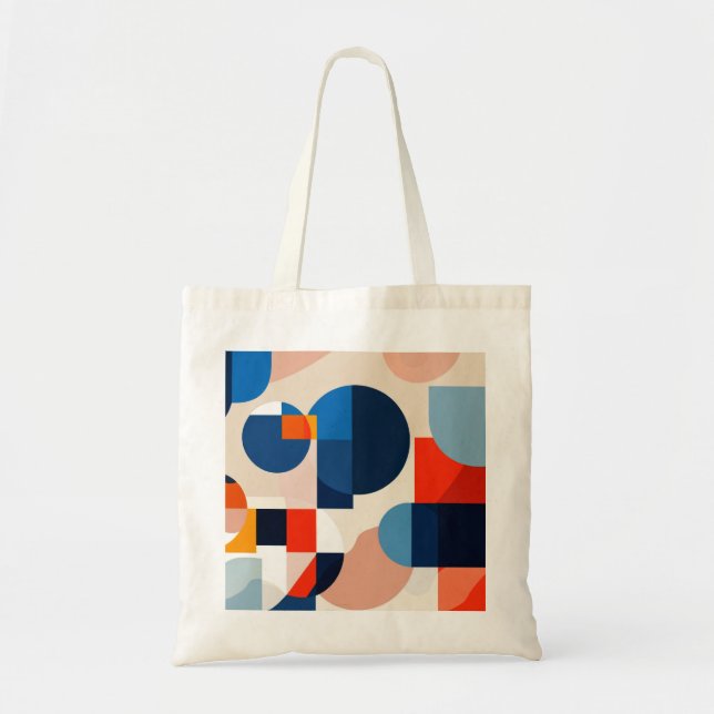 Tote Bag Art Abstrait géométrique du milieu du siècle scand (Devant)