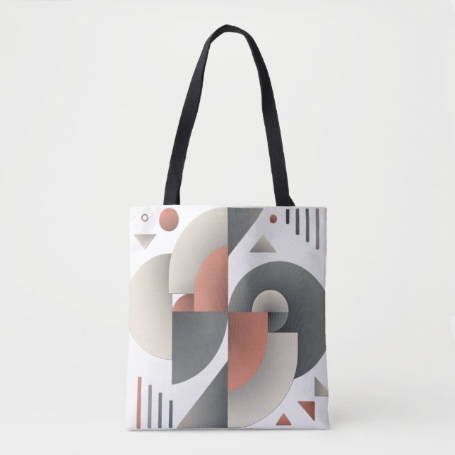 Tote Bag Art Abstrait géométrique moderne (Devant)