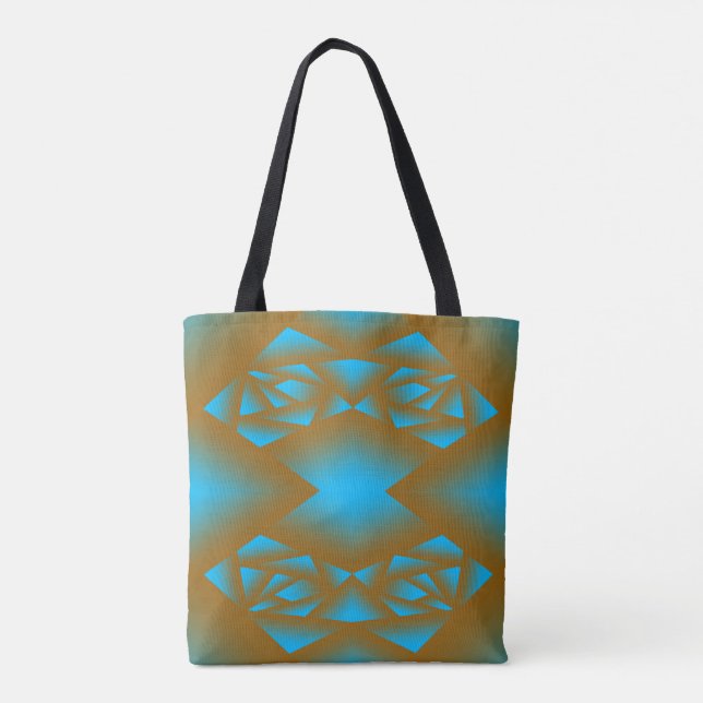 Tote Bag Art Abstrait Géométrique Terre Et Ciel Ombre (Dos)