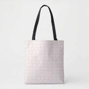 Tote Bag Art Abstrait Gouache Orange Blanc Spectroscopique