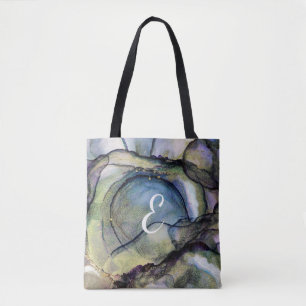 Tote Bag Art abstrait liquide à l'encre d'alcool coloré