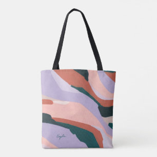 Tote Bag Art Abstrait Moderne Coloré Cadeau Personnalisé av