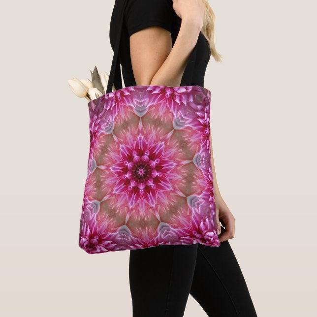 Tote Bag Art Abstrait rose moderne (De près)