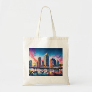 Tote Bag Art Abstrait Tampa Skyline